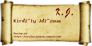 Király Józsua névjegykártya